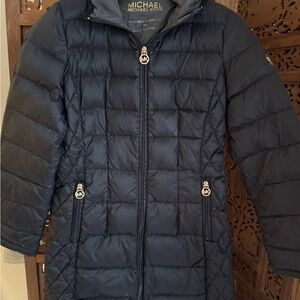 Michael Kors Black Packable Down Puffer Jacket - Gold Hardware | Women | SZ PM
